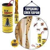 12 Adet Yapışkanlı Sinek Kapanı 74 cm - 1