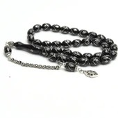 Oltu Taşı Beyzi Model Tek Zikzak Baklava İşlemeli Tespih thumbnail 1