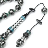 Oltu Taşı Maskot Çeşmi Bülbül İşlemeli Tespih thumbnail 3