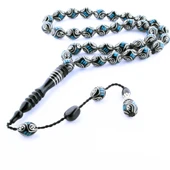 Oltu Taşı ve Mine İşlemeli Tespih thumbnail 1