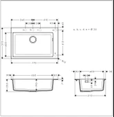 Hansgrohe S510-F660 Ankastre Granit Eviye - 2
