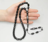 Oltu Taşı Nakkaş Oyma Kıl Testere Kesim Motif İmameli Tesbih thumbnail 3