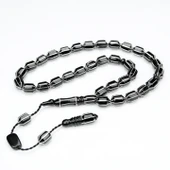 Oltu Taşı Traşlı Kesme Karpuz İşlemeli Tespih thumbnail 3