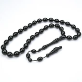 Oltu Taşı Beyzi Kesim Nakkaş Oyma İmame Tespih thumbnail 1