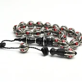 Oltu Taşı 100 Mikron Karpuz Dilimi Tespih thumbnail 1