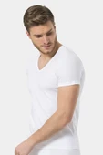 Türen Erkek V Yaka Likralı T-shirt - 6