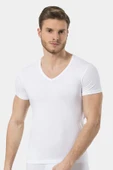 Türen Erkek V Yaka Likralı T-shirt - 5