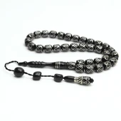 Oltu Taşı Örgü Model İşlemeli Tespih thumbnail 1