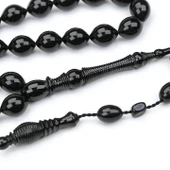 Oltu Taşı Beyzi Kesim Nakkaş Oyma İmame Tespih thumbnail 2