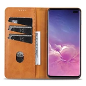 Samsung Galaxy S10 Deri Kılıf - Siyah - Manyetik - Kart Yuvalı thumbnail 8