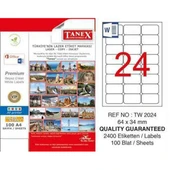 Tanex Lazer Etiket TW-2024 64x34 mm - 1
