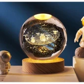 Gezegenler Renk Değiştiren Işıklı Cam Küre 8cm thumbnail 2