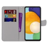 Samsung Galaxy A53 5G Telefon Kılıfı - Deri Ayakkabı Kedi Desenli - PU - Cüzdanlı - 3