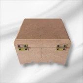 Ahşap-boyanabilir-4 bölmeli-klipsli-çok amaçlı küçük organizer kutu - 4
