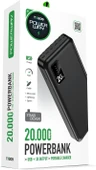 20.000 Mah Kablolu Dijital Göstergeli 20.000 Mah Garantili Dahili Stand TX209 Siyah Powerbank thumbnail 3