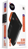 Powerway 10.000 Mah Pd 22.5W Dahili Kablolu Hızlı Şarj Gerçek 10.000 Mah QC10 Siyah Powerbank thumbnail 3