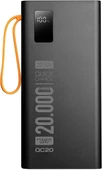 20.000 Mah Pd 22.5W Kablolu 3.0 Hızlı Şarj Gerçek 20.000 Mah Garantili Işıklı QC20 Siyah Powerbank - 1