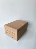 Ahşap-boyanabilir-desenli-çok amaçlı dikdörtgen kutu - 4