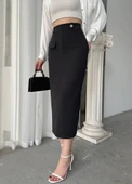 Uzun düğmeli etek - 3