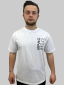 Erkek Until Yuvarlak Yaka Oversize Arka Baskılı Beyaz Tişört - 1