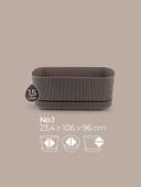 Omnipazar KRS-245 Pera Uzun Dekoratif Balkon Saksı 1.5 Litre No 1 - 10