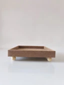 Ahşap-boyanabilir-ayaklı-kare sunumluk tepsi - 4