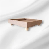 Ahşap-boyanabilir-ayaklı-kare sunumluk tepsi - 3