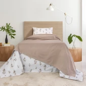 Schafer Home Hera Tek Kişilik Pike Takımı 3 Parça-Bej - 1