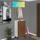 Kenzlife ayakkabılık cimcime6 cvzbyz 98*060*32 kapaklı 6 raflı 18 çift ayakkabı kapasitesi - 1
