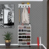 Kenzlife portmanto ayakkabılık ve askılık kalçın6 gribyz 98*060*32 onsekiz çift ayakkabı kapasitesi - 2
