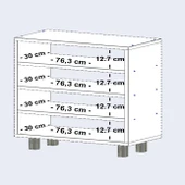 Kenzlife ayakkabılık galoş4 cvzbyz 53*080*32 kapaklı 4 raflı 16 çift ayakkabı kapasitesi thumbnail 3