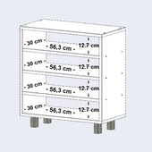 Kenzlife ayakkabılık başmak4 byz 68*060*30 kapaksız 4 raflı 12 çift ayakkabı kapasitesi thumbnail 3