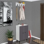 Kenzlife portmanto ayakkabılık ve askılık kalçın5 gribyz 83*060*32 onbeş çift ayakkabı kapasitesi - 1