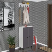Kenzlife portmanto ayakkabılık ve askılık kalçın6 gribyz 98*060*32 onsekiz çift ayakkabı kapasitesi - 1