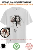 Kişiye Özel Karakalem Tişört - Fotoğraftan Baskılı Aile Portresi | %100 Pamuk Unisex Beyaz Tişört | Kadın Erkek Evcil Hayvan Tasarımlı Anlamlı Hediye v9 - 1