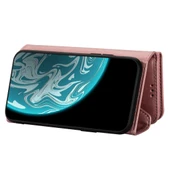 Xiaomi Mi 9 Deri Kılıf - Pembe Altın - Zipper Tasarım - Kart Yuvası ve Fotoğraf Çerçevesi ile thumbnail 6