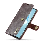 Samsung Galaxy S20 Ultra Deri Kılıf - Manyetik - Gri - 6