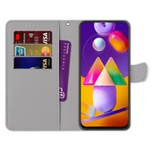 Samsung Galaxy M31s PU Deri Kılıf - Kedi Desenli - 3