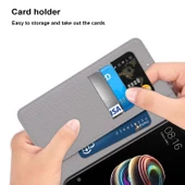 Samsung Galaxy S22 5G Deri Telefon Kılıfı - Beyaz Kedi Desenli - Yatay Flip - Kart Yuvalı ve Cüzdanlı thumbnail 7