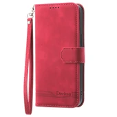 Samsung Galaxy A72 5G / 4G TPU ve PU Deri Telefon Kılıfı - Kırmızı thumbnail 2