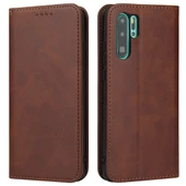 Huawei P30 Pro Deri Kılıf - Kahverengi - Manyetik - Yatay Flip - 2