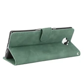 Sony Xperia 10 PU Deri Kılıf - Yeşil - Manyetik Klipsli - Yatay Flip thumbnail 5