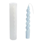 Silikon Şamdanlık Mum Kalıbı İtalyan Burgulu 18.7 CM - 1