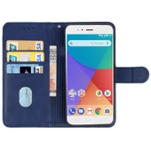 Xiaomi A1 Deri Telefon Kılıfı - Mavi - 3