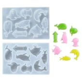 Epoksi Silikon Sevimli Deniz Canlıları Takı Kolye Kalıbı 8 Li - 1
