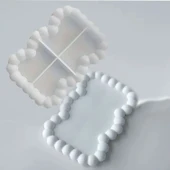 Silikon Kalıp Epoksi Taş Tozu Beton Şekilli Kare Mini Misketli Bubble Tepsi Kalıbı - 1