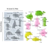 Epoksi Silikon Sevimli Deniz Canlıları Takı Kolye Kalıbı 8 Li - 2