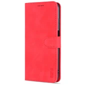 Kırmızı Deri Telefon Kılıfı - Xiaomi Redmi 10 - Kart Yuvalı ve Tutucu ile - Dikey Flip - 2