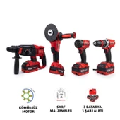 DAWREEK  DÖRTLÜ SET MW350R (13mm Ç.Mandren+S.Sıkma+Ş.Spral+Ş.Hilti) - 1