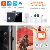 YECO SAS-10 Akıllı Alarm Güvenlik Sistemi - Wifi & 4G GSM Bağlantısı, Hareket Sensörü ve Mobil Uyumlu - 3